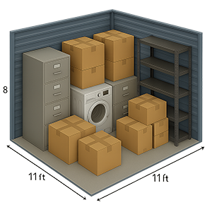 11 x 11 Self Storage blue Small Container Self Storage