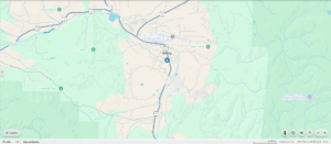 Map showing the area around Quartz Hill in California, with highways, local roads, parks, and landmarks labeled, including Red Rock Canyon State Park on the right.