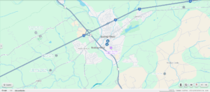 Map of Hamburg, Pennsylvania, showing roads, highways, local landmarks, schools, and surrounding areas including Blue Mountain SDA Elementary School and Windsor Castle.