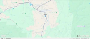 Map of the Cottonwood, Arizona area showing highways, roads, Cottonwood Park, Old Town Cottonwood, and Dead Horse Ranch State Park.
