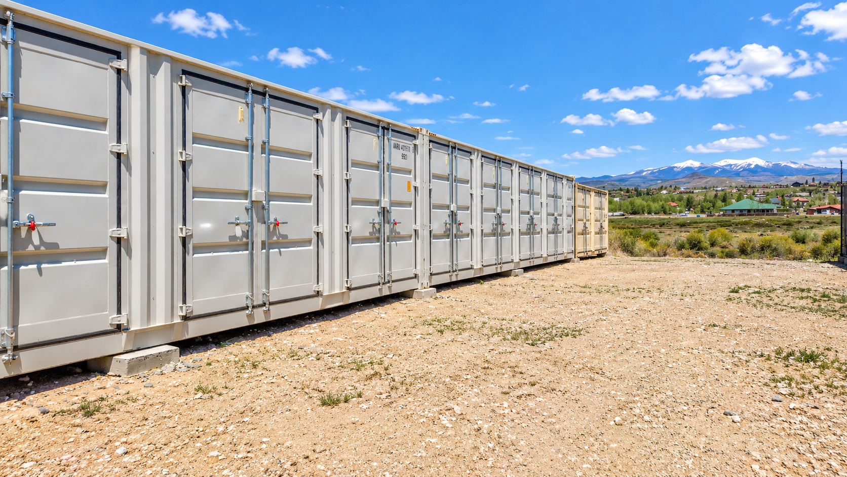 SteelSafe Self Storage drive-up storage units on US Highway 40 in Granby, CO.